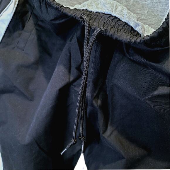 VTG GAP Track Pants Joggers Lined Side Stripe Ankle Zips 12 Black - Picture 5 of 13